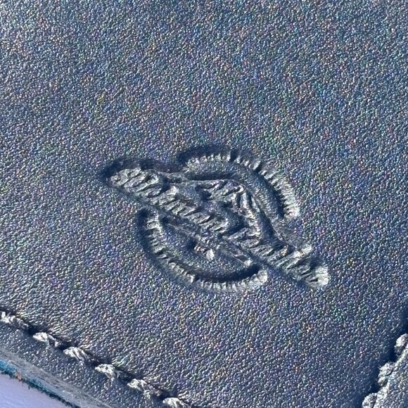 Stickman Leather Compact Small Wallet - Blue/Teal - Picture 2 of 7